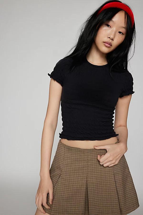 Kimchi Blue Shay Smocked Cropped Top Womens at Urban Outfitters Product Image