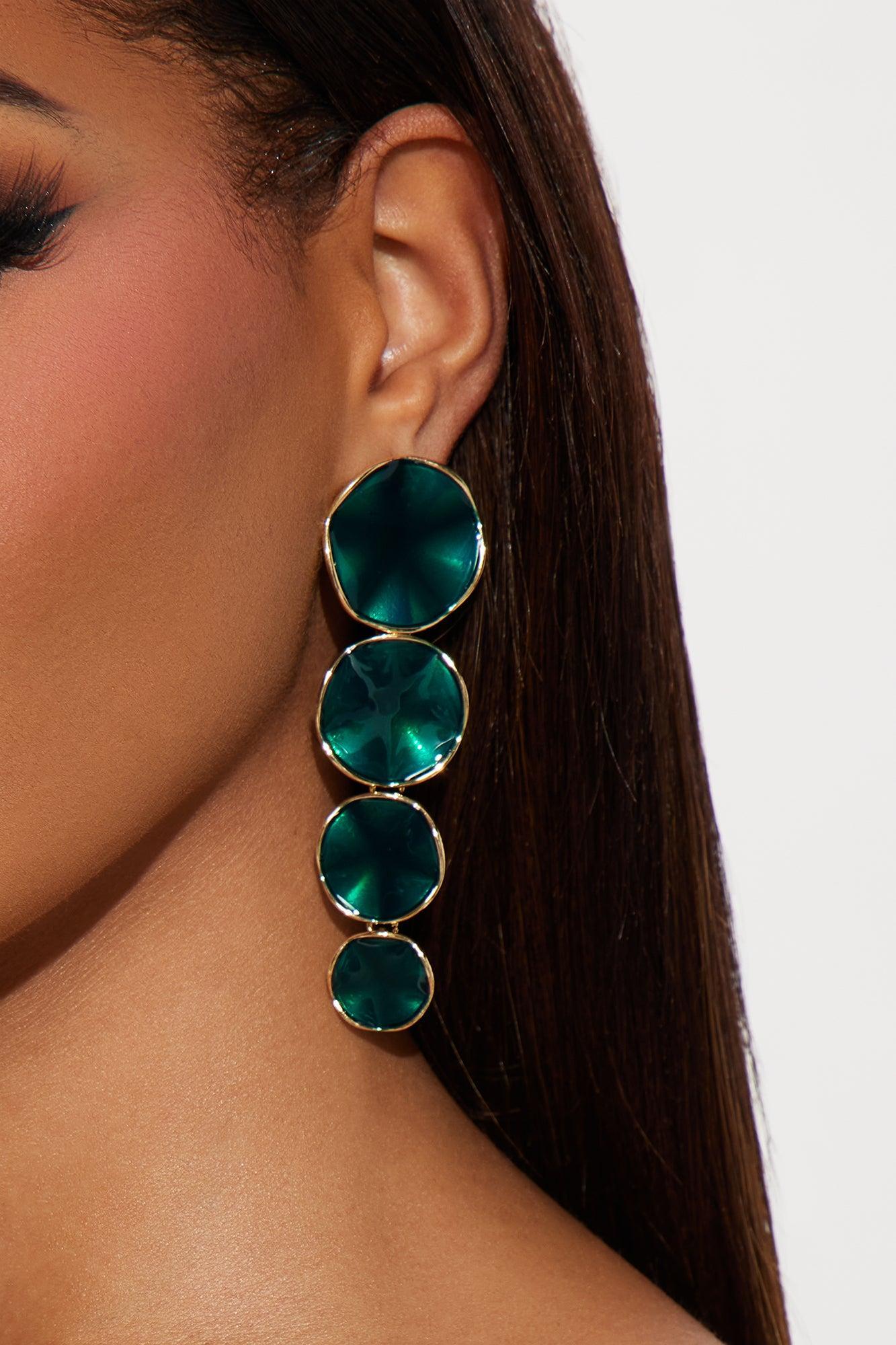 Most Elegant Earrings - Green Product Image