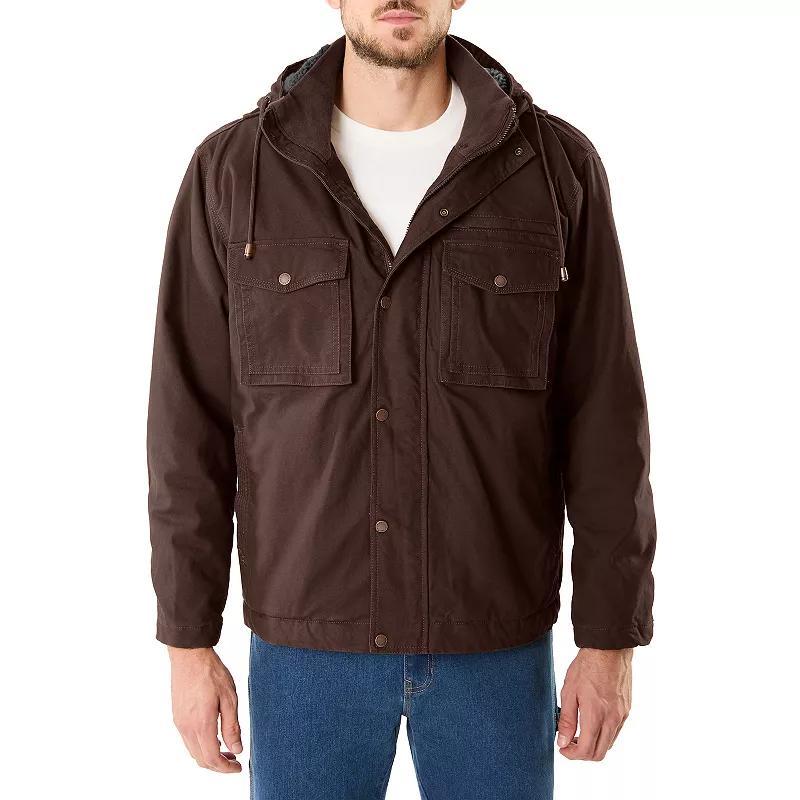 Smiths Workwear Sherpa-Lined Duck Canvas Hooded Work Jacket, Mens Product Image