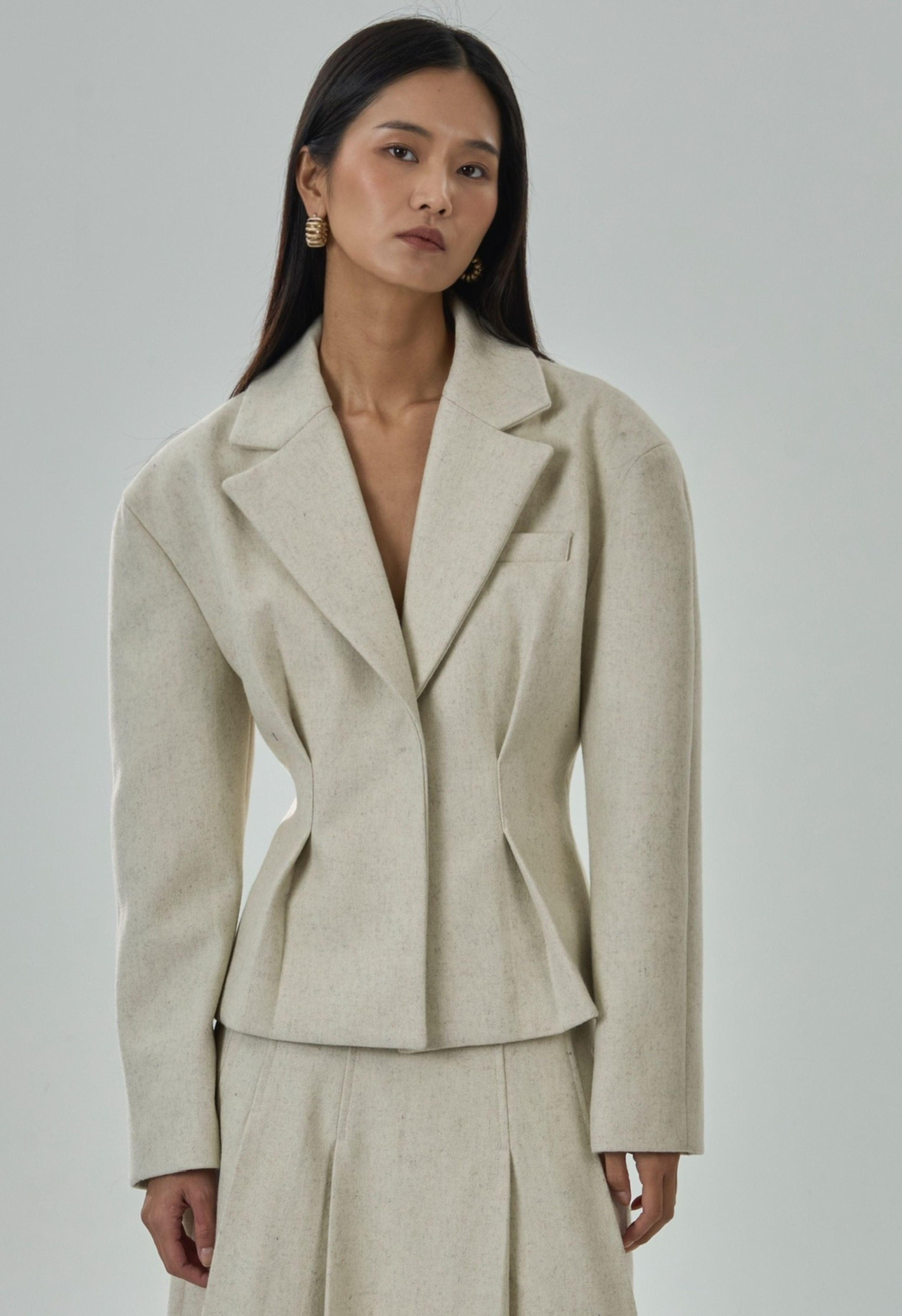 Emmeline Blazer In Ivory Product Image