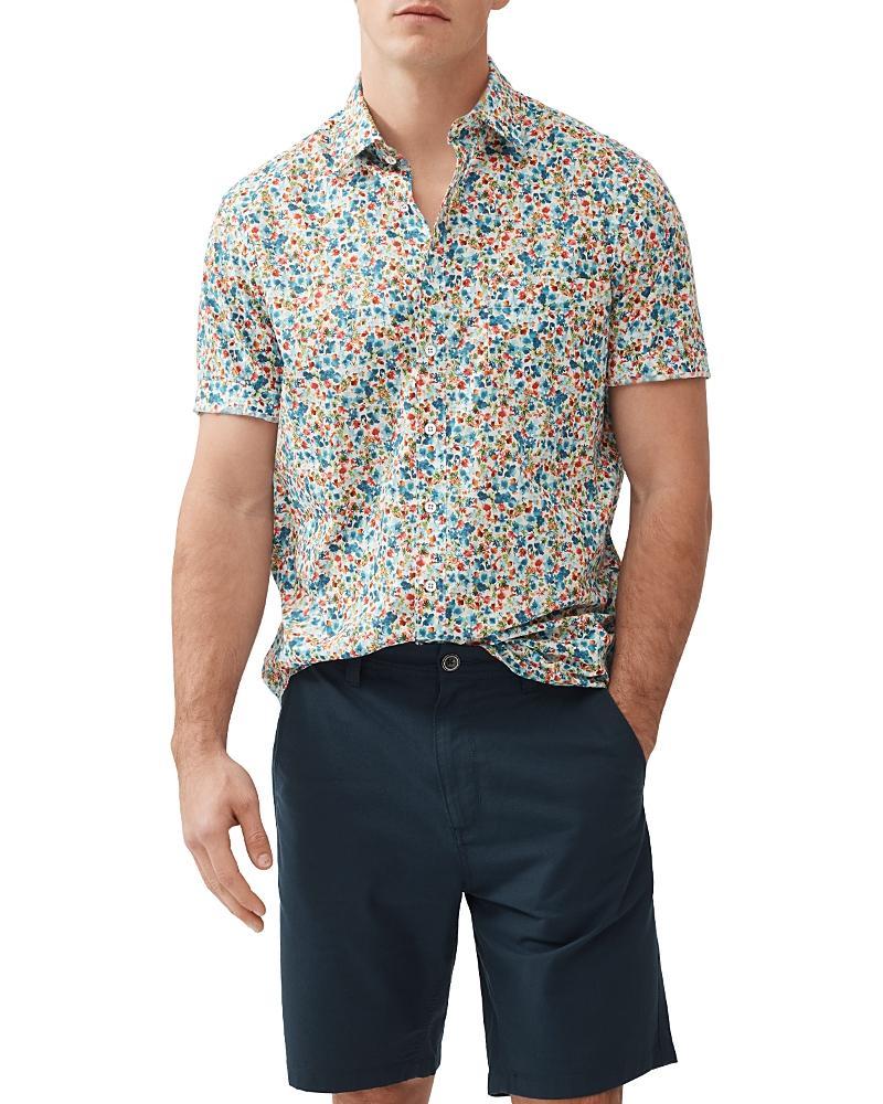 Mens The Forks Cotton Ditsy Floral Short-Sleeve Shirt Product Image