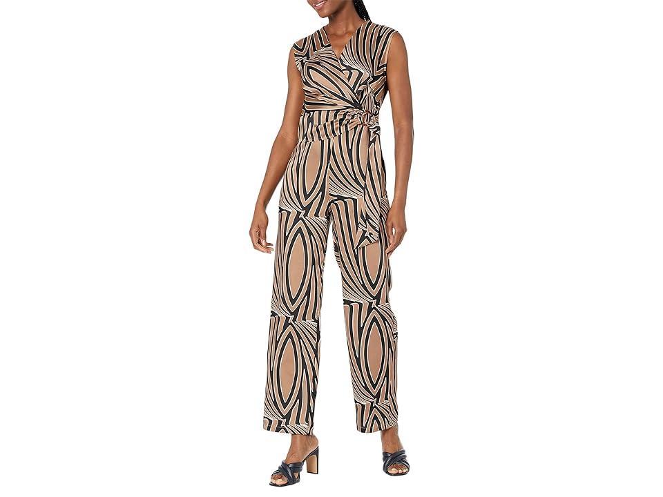 MANGO Sleeveless Wrap Front Jumpsuit Product Image