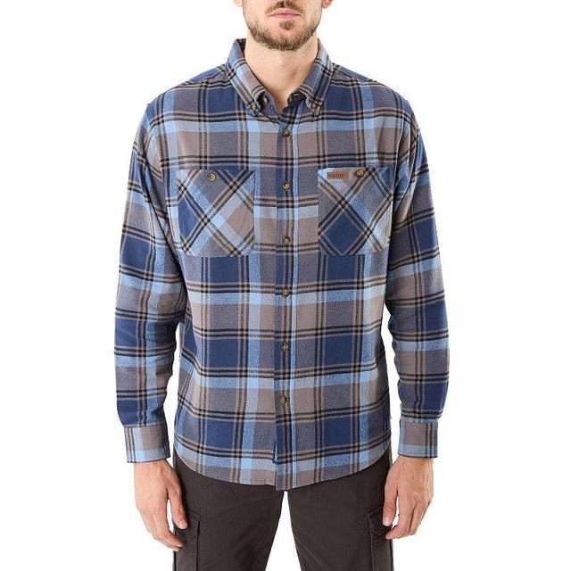 Mens Smiths Workwear Regular-Fit Two-Pocket Flannel Button-Down Shirt Product Image