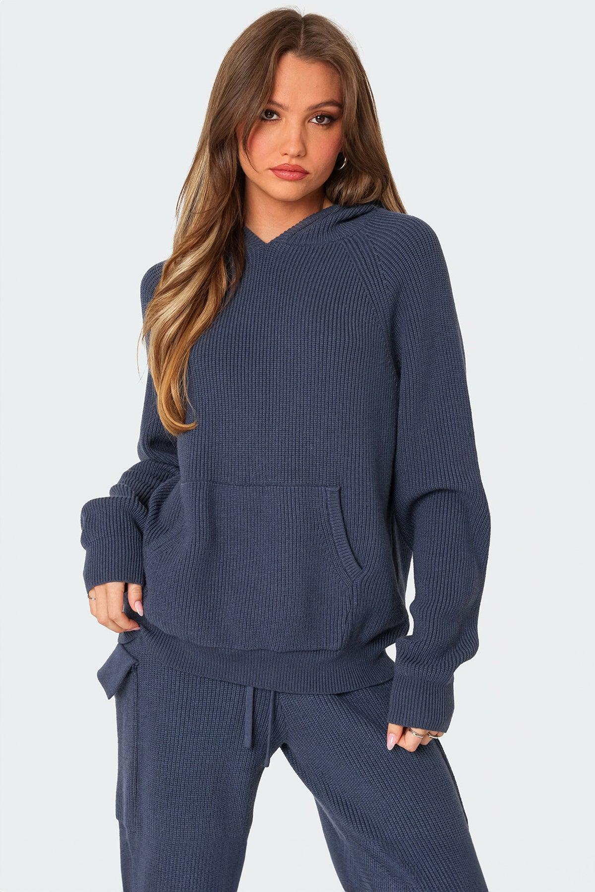 Wynter Oversized Knit Hoodie Product Image