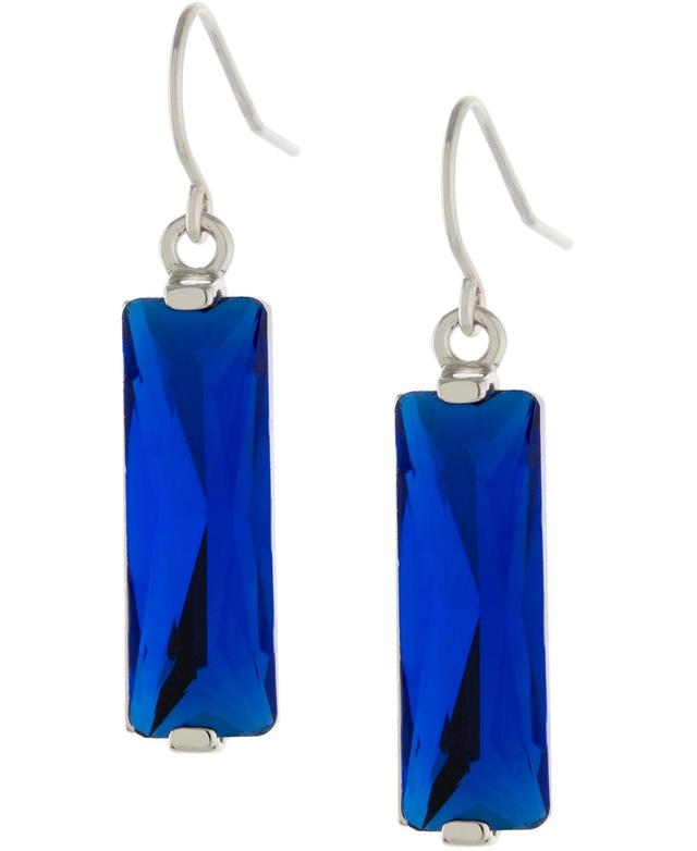 Giani Bernini Crystal Rectangle Drop Earrings in Sterling Silver, Created for Macys Product Image