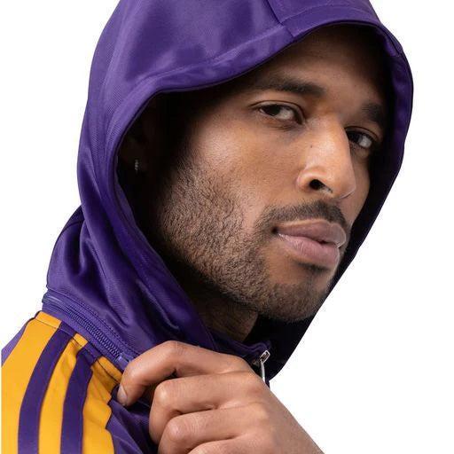 Men's Track Suit with Detachable Hood in Purple Male Product Image