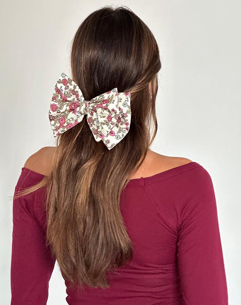 Acar Bow Clip in Vintage Bloom Female Product Image