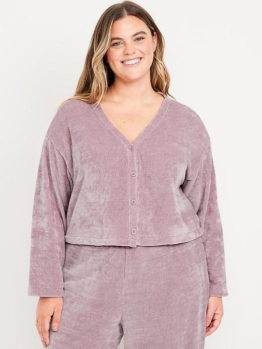 Cozy Chenille Button-Down Top Product Image