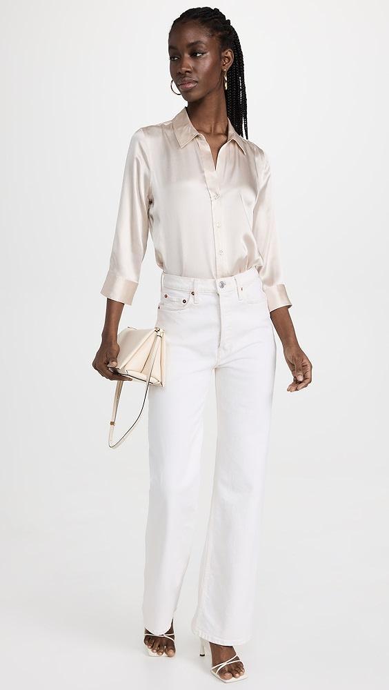 L'AGENCE Dani 3/4 Sleeve Blouse | Shopbop Product Image