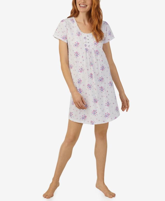 Aria Womens Cap Sleeve Sleepshirt Nightgown Product Image