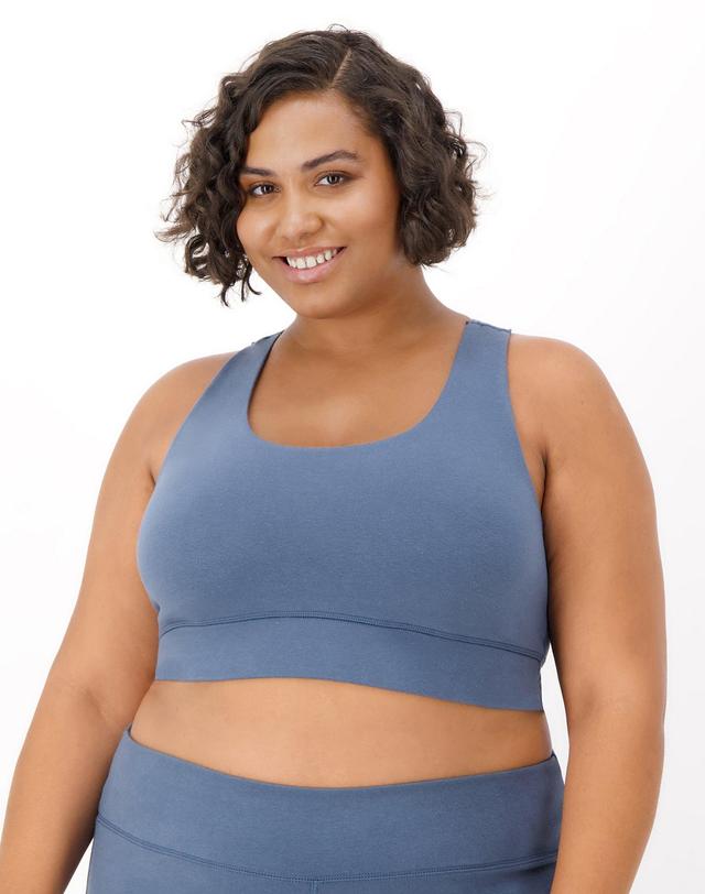 Hanes Originals Womens Longline Bralette (Plus Size) Black 3X Product Image