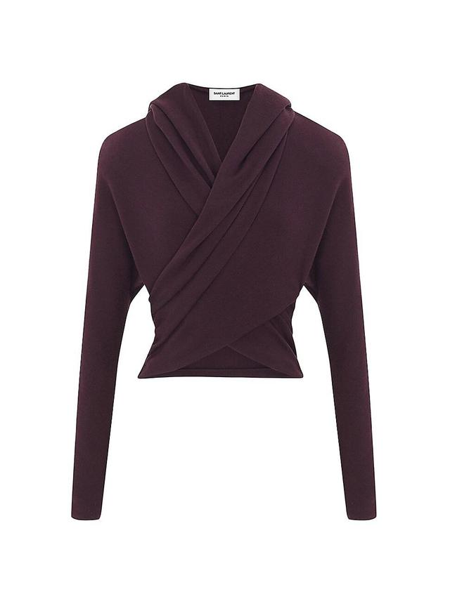 Womens Hooded Top in Wool Product Image
