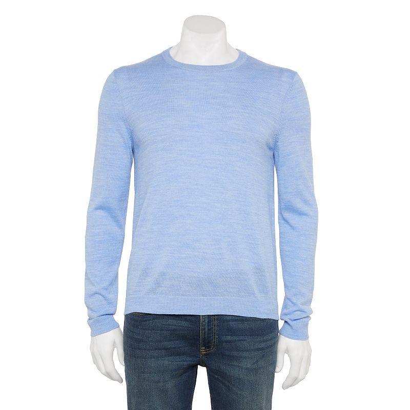 Mens Apt. 9 Merino Blend Sweater Blue Grey Product Image