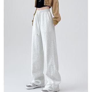 Drawstring Waist Loose Fit Sweatpants Product Image