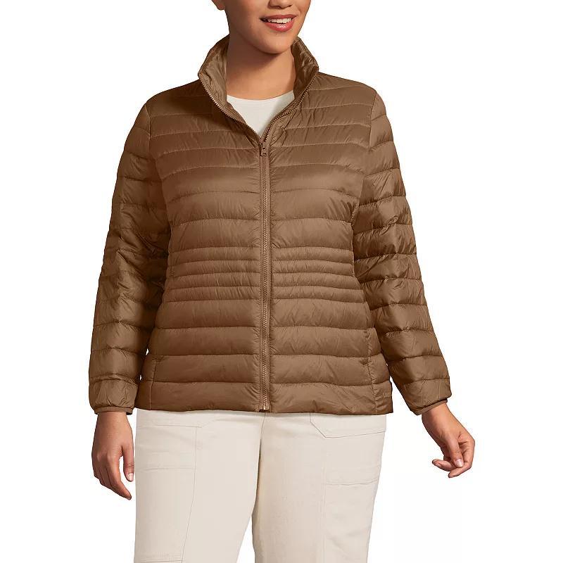 Plus Size Lands End Wanderweight Packable Down Jacket, Womens Product Image