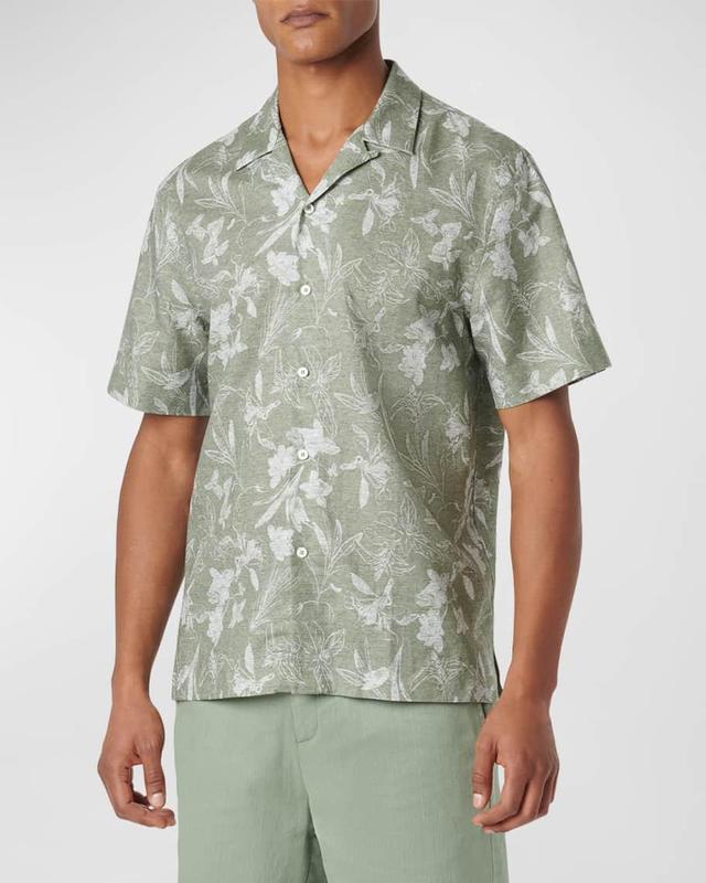 Men's Orson Linen Floral Camp Shirt Product Image