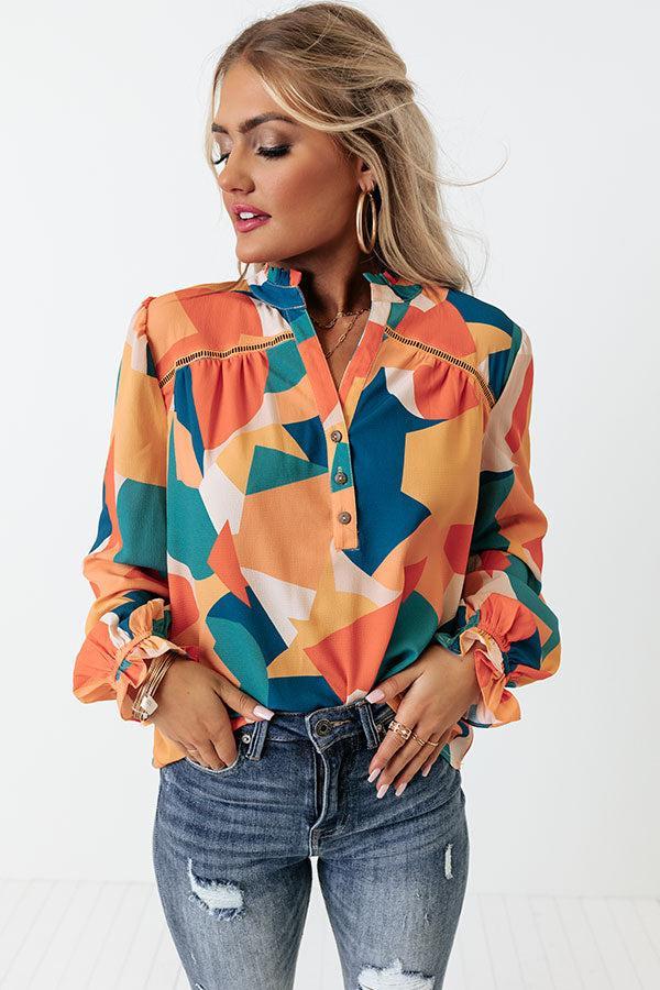 Day Cafe Shift Top In Orange Product Image