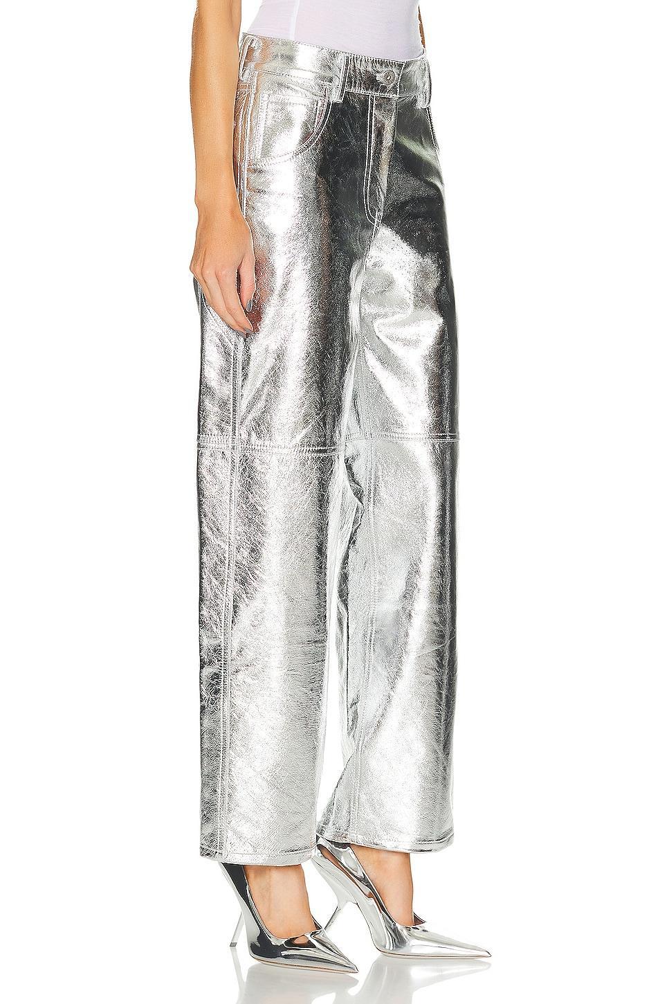 Interior The Sterling Pant in Metallic Silver Product Image