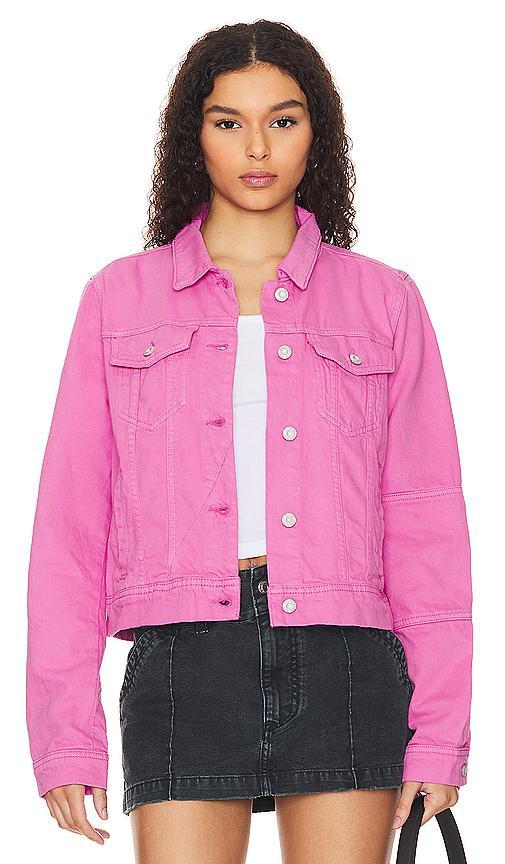 Free People Rumors Denim Jacket (Sugar Magnolia) Women's Coat Product Image