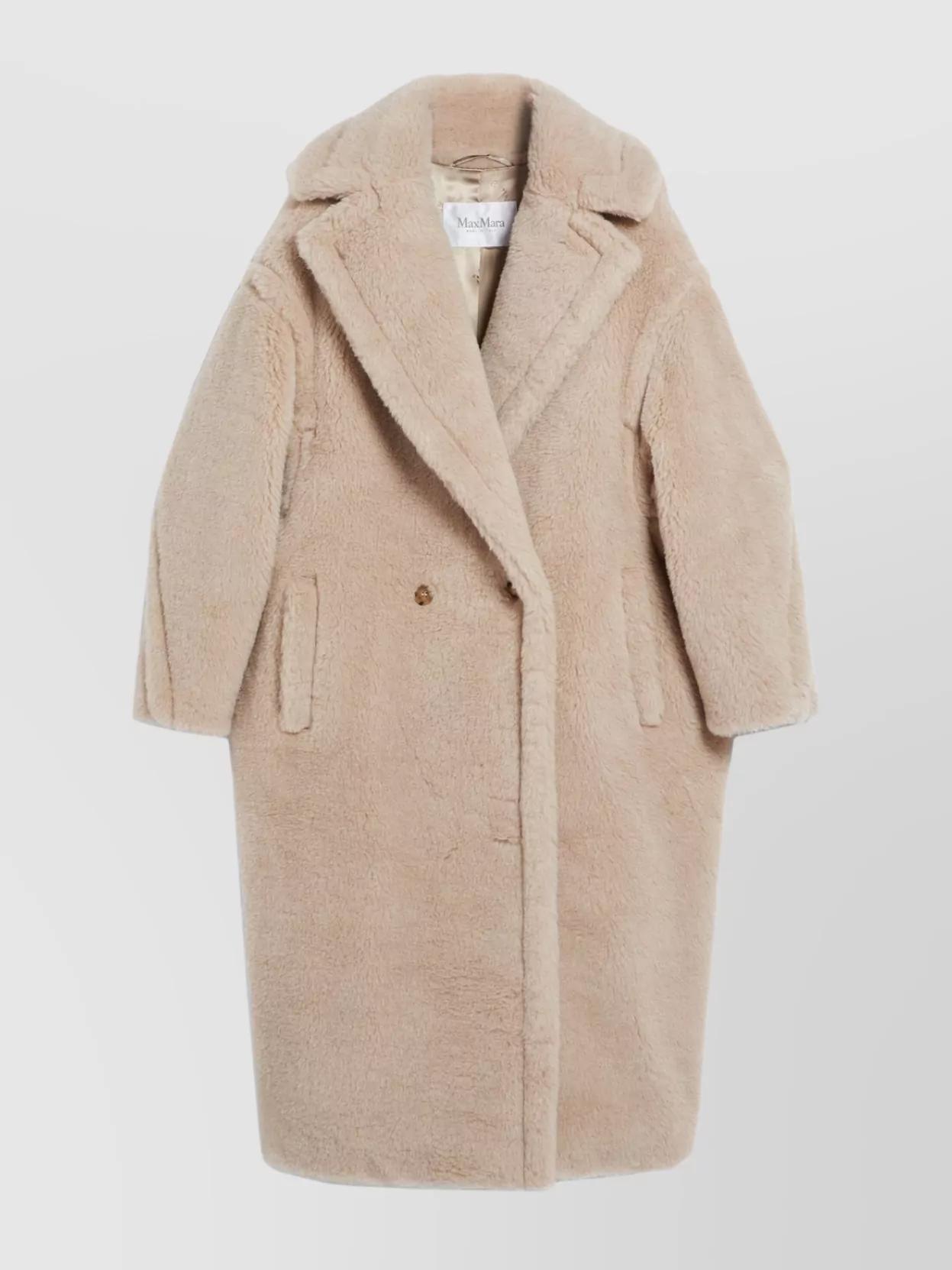 MAX MARA Teddy Camel-blend Coat In Arena Product Image