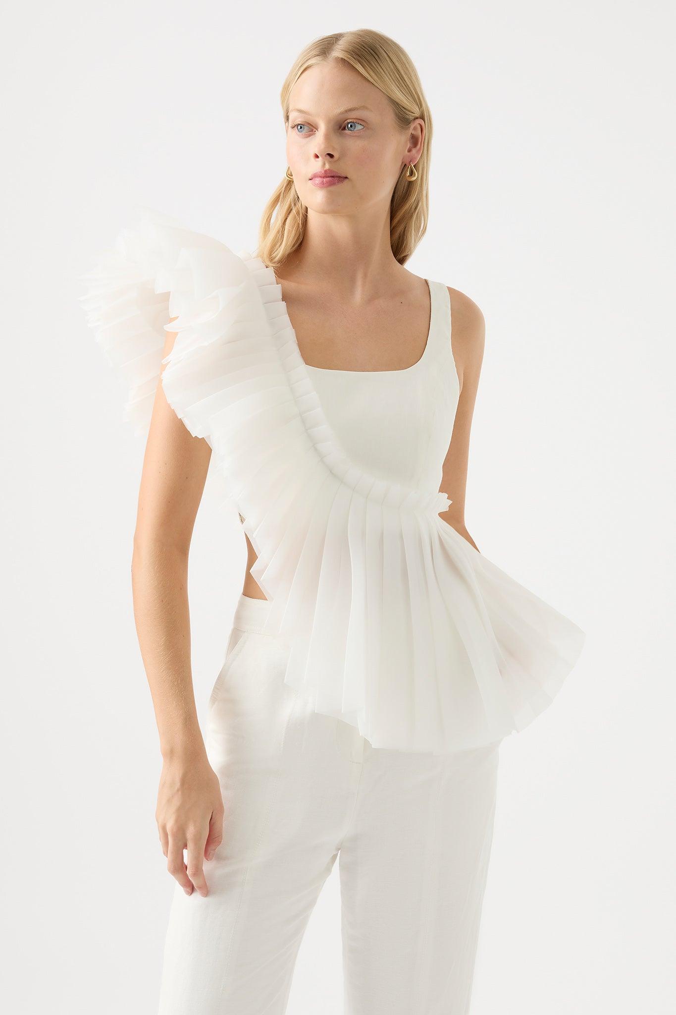 Orbit Sculptural Pleated Top Product Image