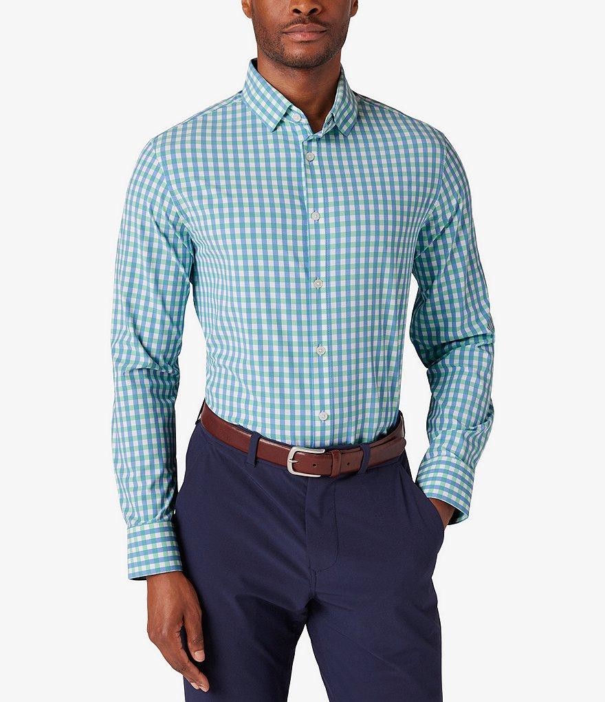 Mizzen+Main Performance Stretch Monaco Madison Checked Long Sleeve Woven Shirt Product Image