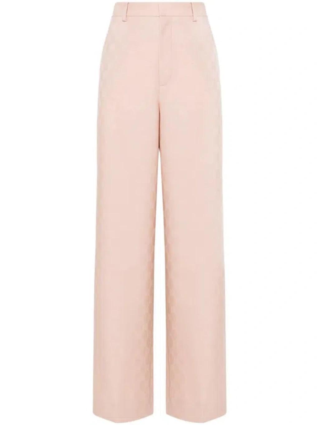 Gg Wool Trousers In Beige Product Image