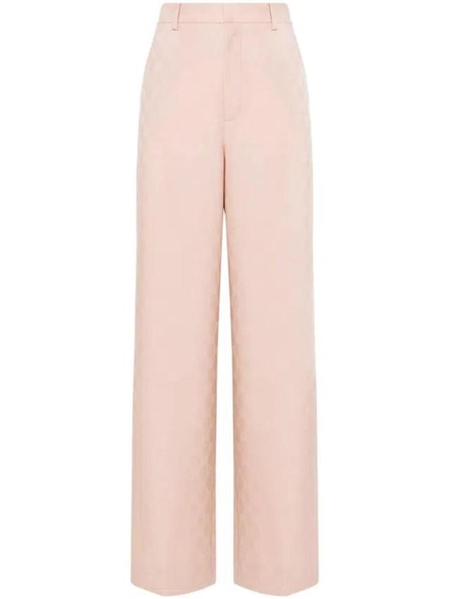 Gg Wool Trousers In Beige Product Image