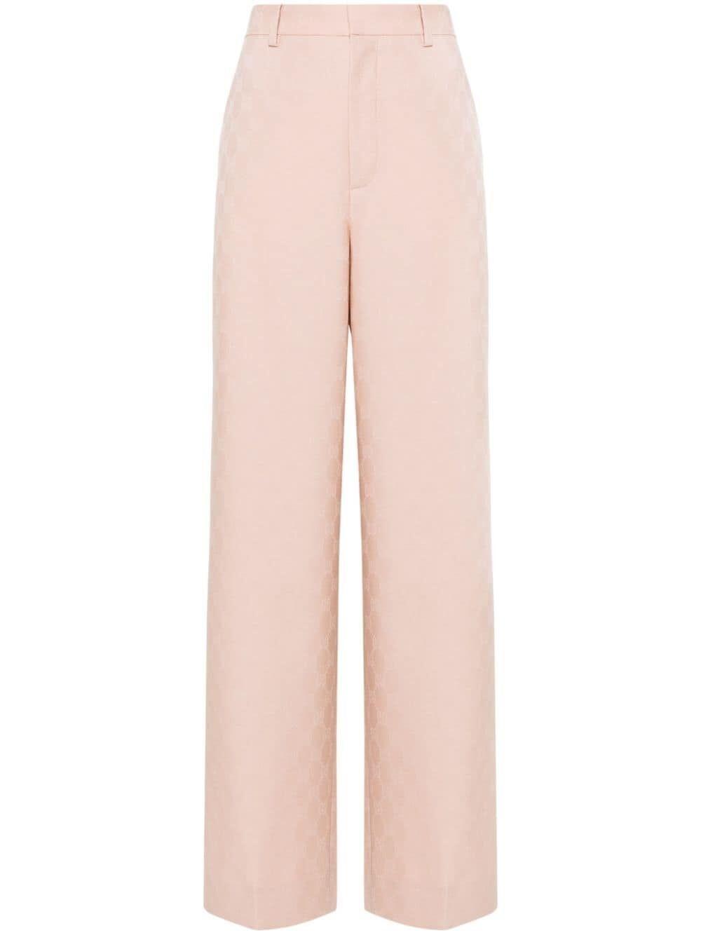 Gg Wool Trousers In Beige Product Image