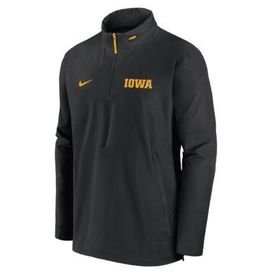 Iowa Hawkeyes Sideline Coach Men's Nike College 1/2-Zip Hooded Jacket Product Image