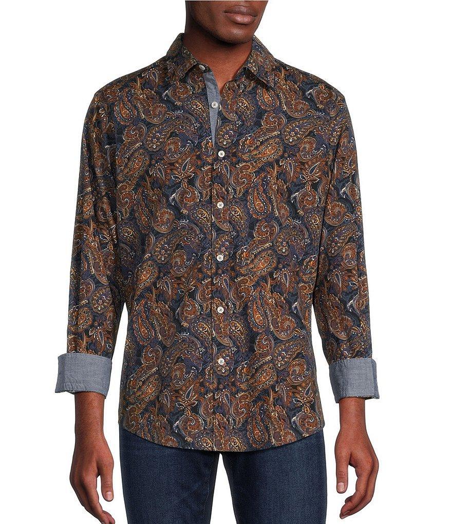 Cremieux Premium Denim Large Paisley Stretch Long Sleeve Woven Product Image