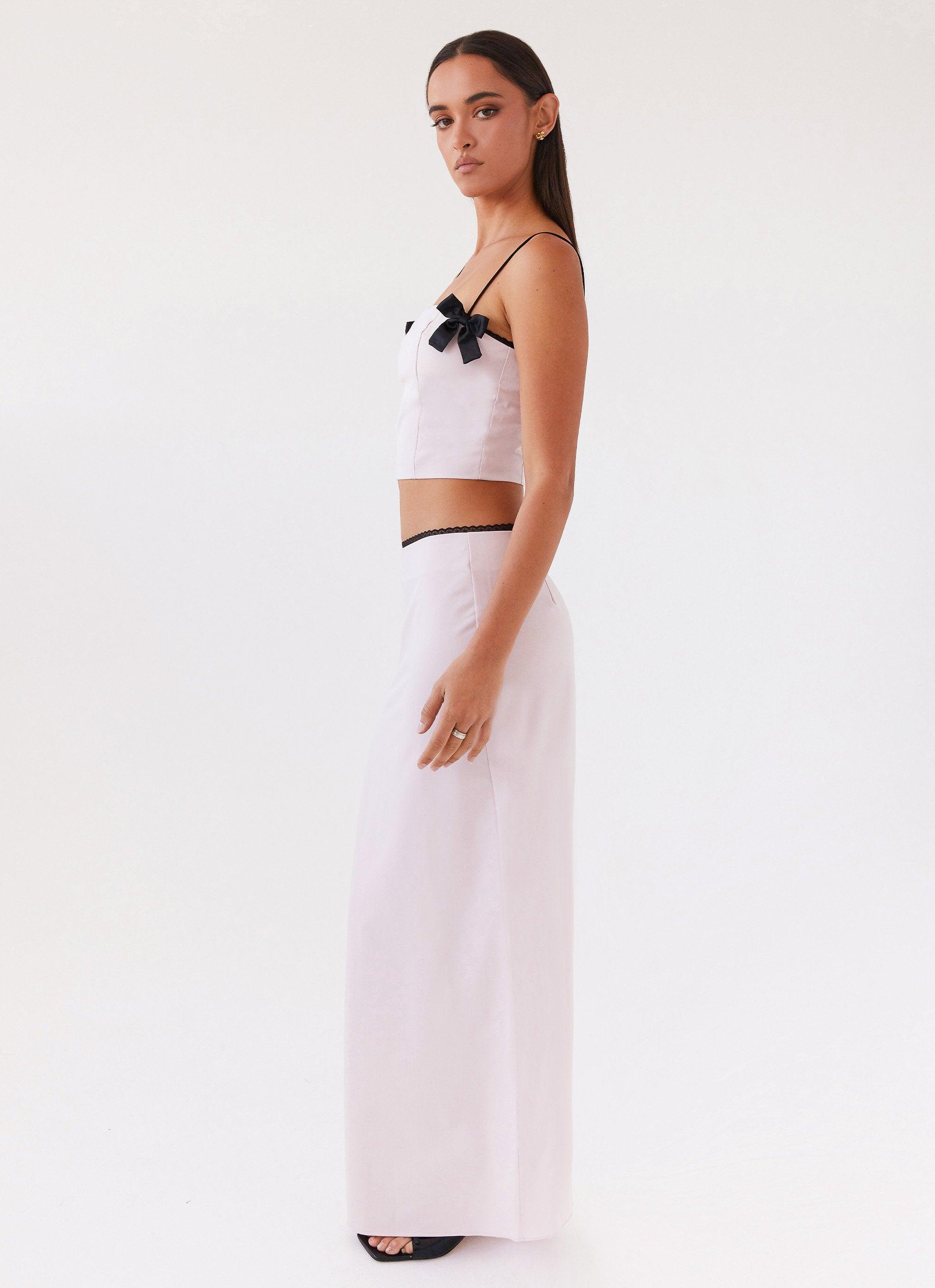 Rushing Back Maxi Skirt - Mauve Product Image