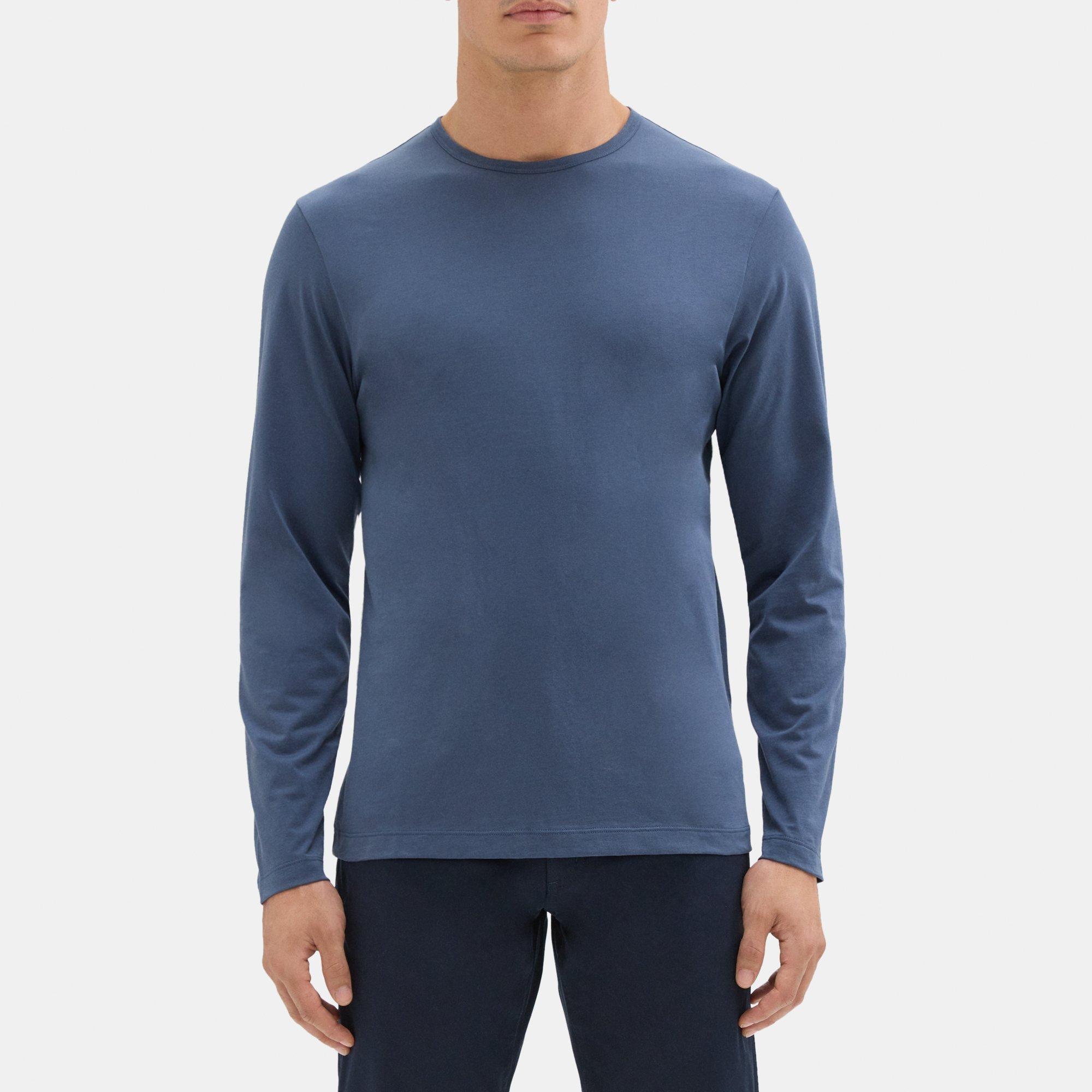 Organic Cotton Relaxed Long-Sleeve Tee | Theory Outlet Product Image