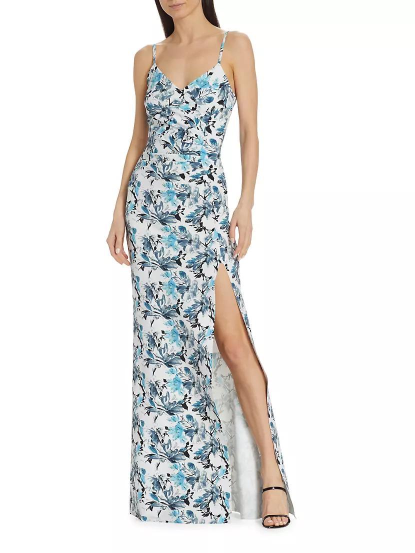 Marga Gathered Floral Gown Product Image