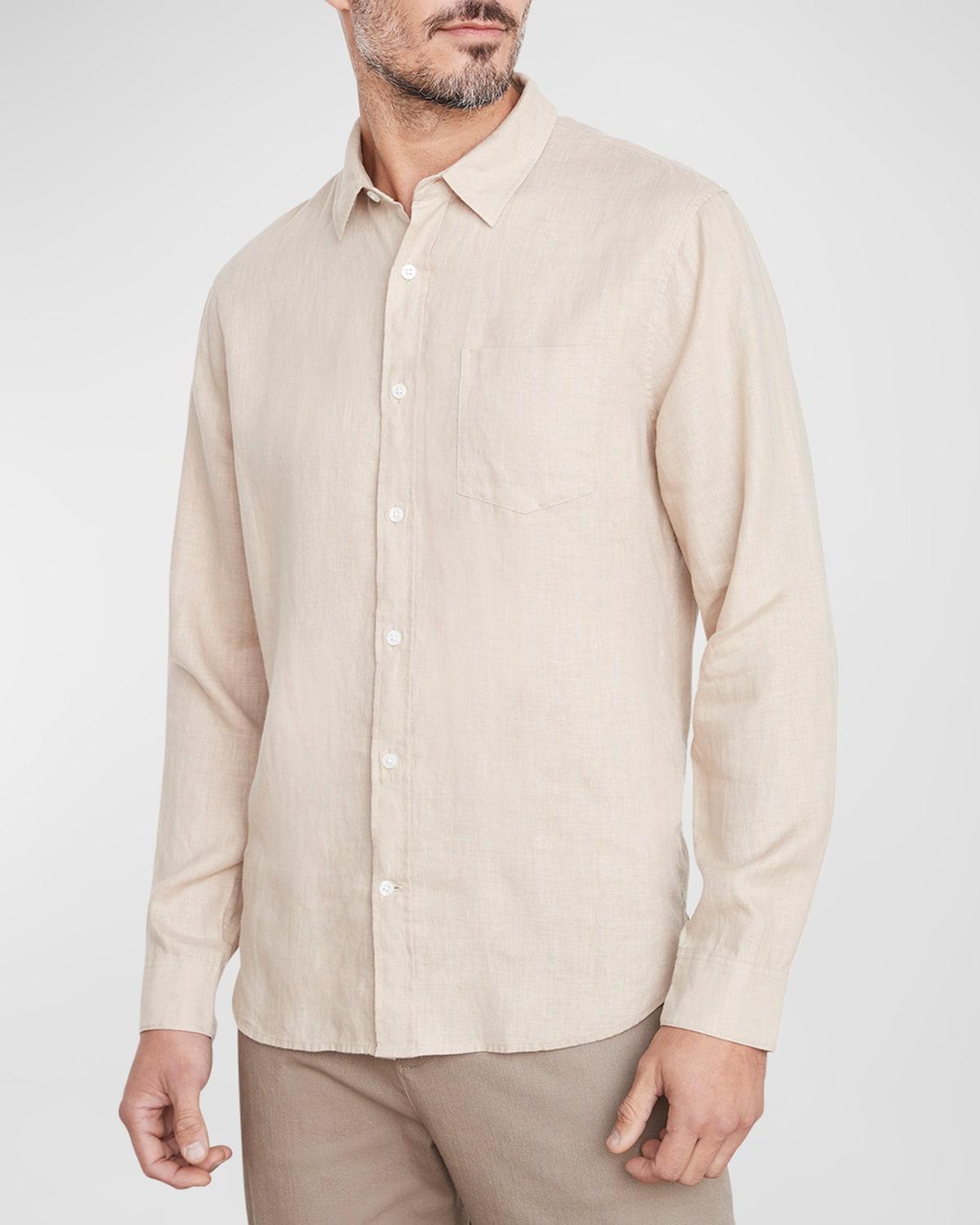 Mens Linen Button-Front Shirt Product Image