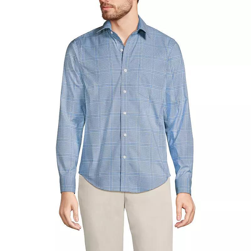 Mens Lands End Traditional Fit Travel Button-Down Shirt Product Image