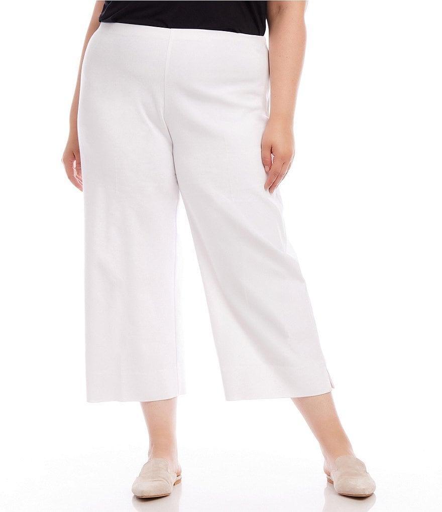 Karen Kane Plus Size Cropped Wide Leg Pants Product Image