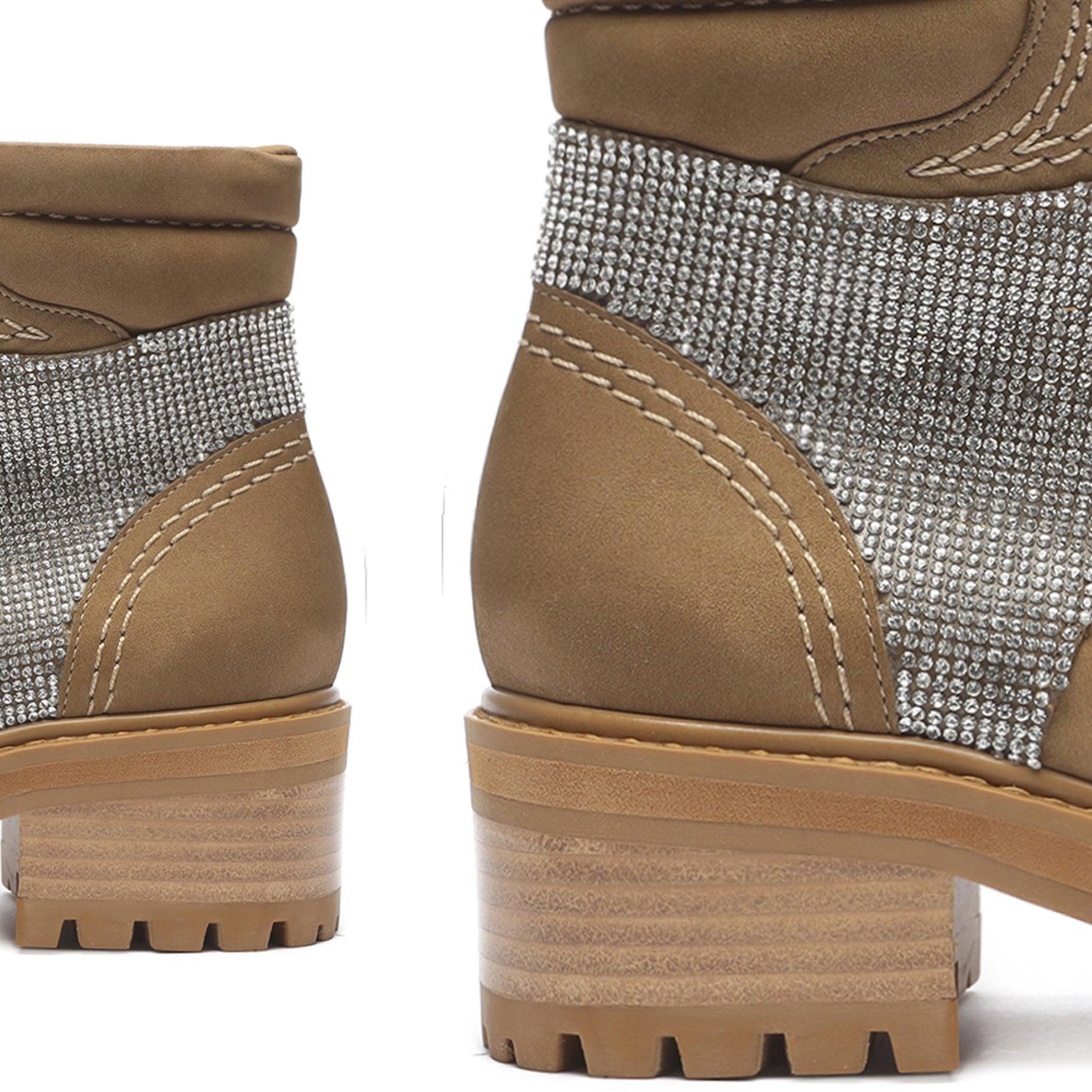 Silvetty Nubuck & Rhinestones Bootie Female Product Image