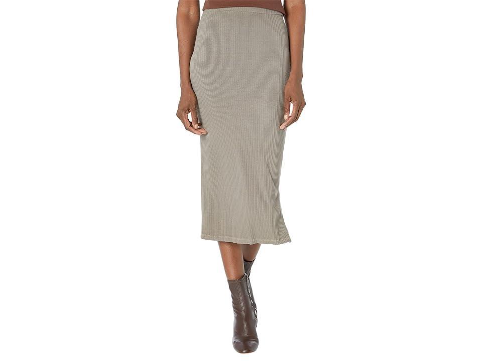 Michael Lauren Valor Midi Skirt w/ Side Slits (Dove) Women's Skirt Product Image