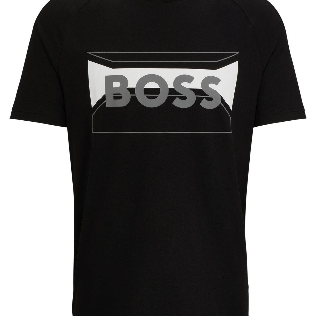 Boss Cotton Blend T-Shirt with Logo Artwork Product Image