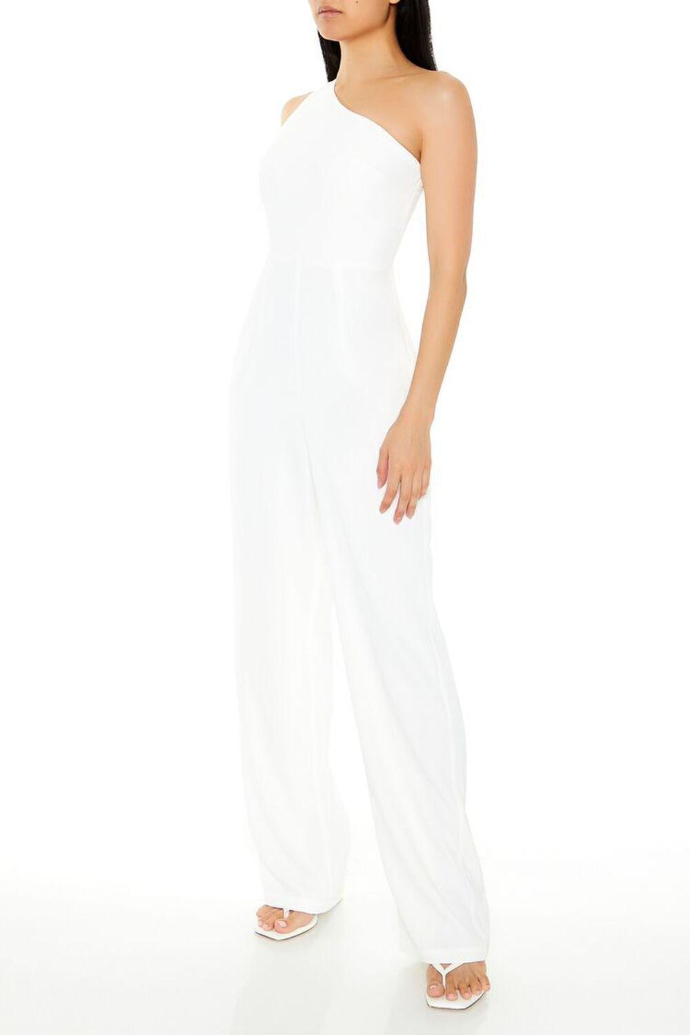 One-Shoulder Straight-Leg Jumpsuit | Forever 21 Product Image