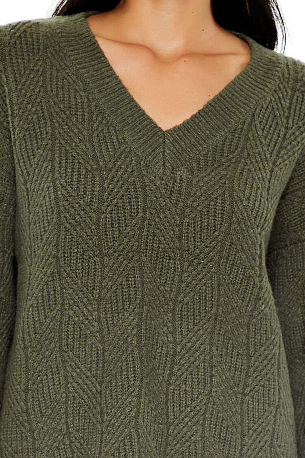 Geo V-Neck Drop-Sleeve Sweater | Forever 21 Product Image