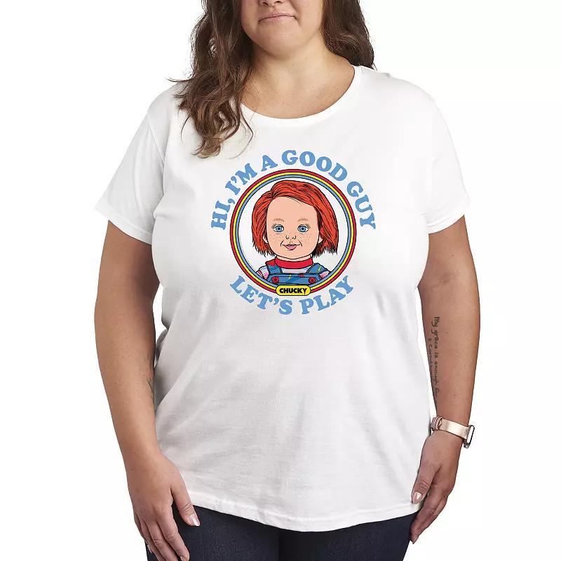 Plus Size Chucky Chucky Lets Play Graphic Tee, Womens Product Image