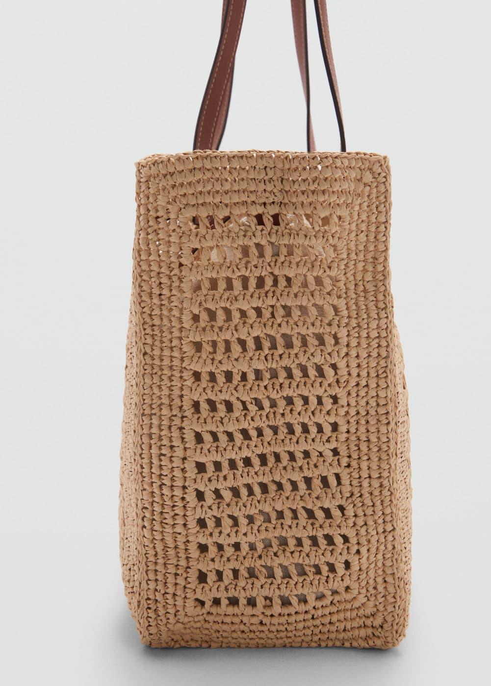 MANGO - Natural fiber shopper bag - One size - Women Product Image