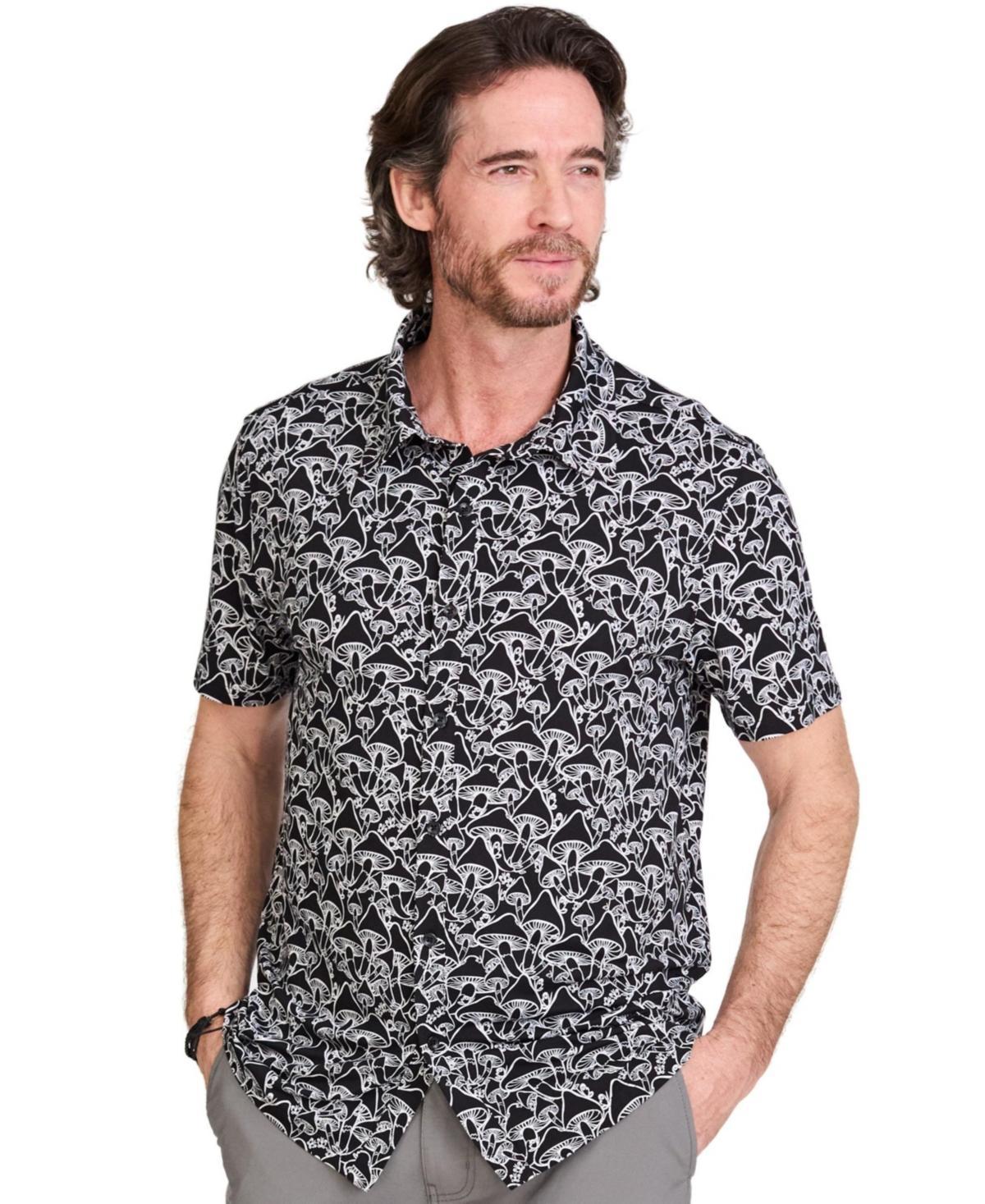 WearFirst Mens Shrooms Short Sleeve Button Up Shirt Product Image