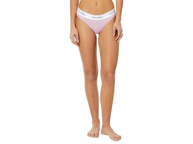 Calvin Klein Underwear Modern Cotton Thong (Mauve Mist) Women's Underwear Product Image