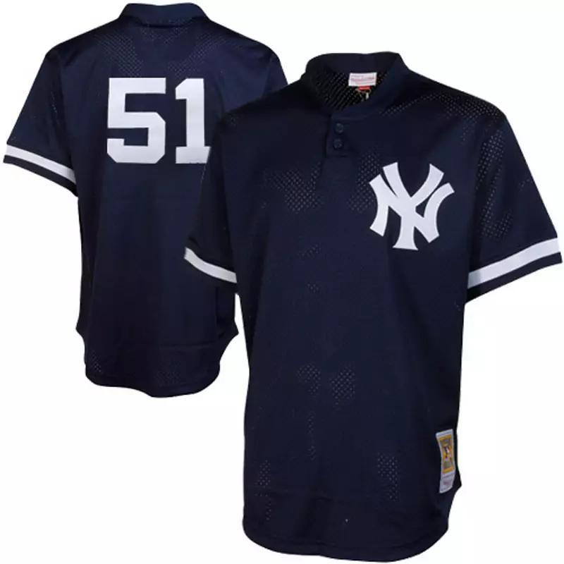 Mens Bernie Williams Navy New York Yankees Cooperstown Mesh Batting Practice Jersey - Navy Product Image