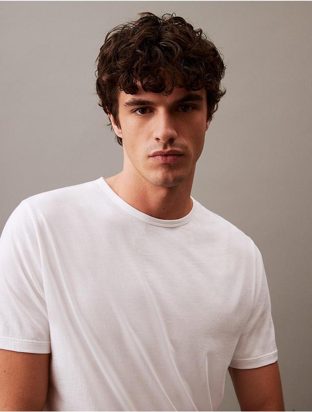 Calvin Klein Mens Weekend Crewneck T-Shirt - White - L Product Image