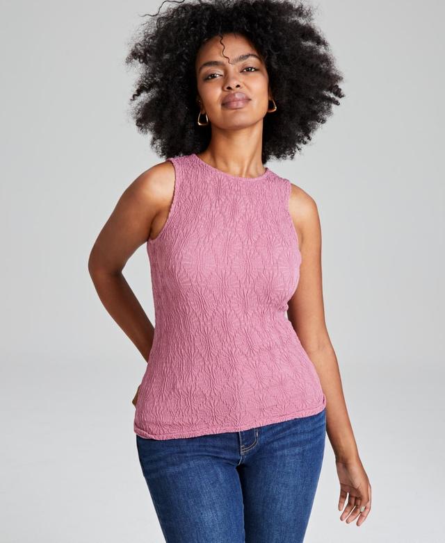 Women's Textured Sleeveless Tank Top, Created for Macy's  Product Image