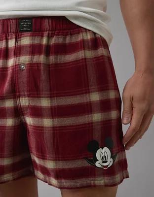 AEO Men's Mickey Plaid Stretch Boxer Short Product Image